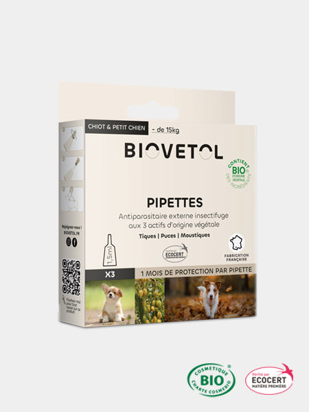     Biovetol-pipette-anti-puce-antiparasitaire-bio-chiot-petit-chien