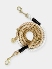 Cocopup-london-laisse-ajustable-corde-Cappuccino