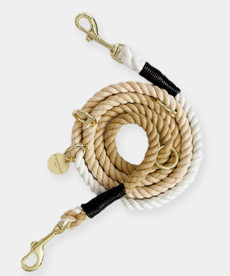 Cocopup-london-laisse-ajustable-corde-Cappuccino