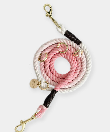 Cocopup-london-laisse-ajustable-corde-rose