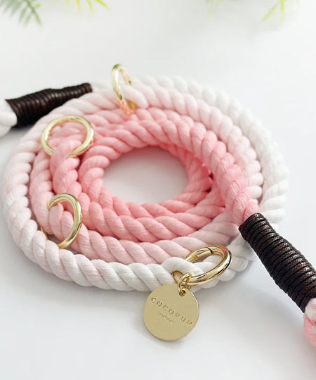 Cocopup-london-laisse-ajustable-corde-rose
