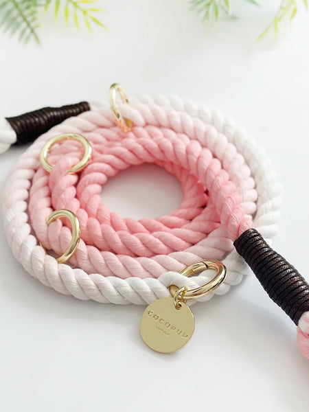 Cocopup-london-laisse-ajustable-corde-rose