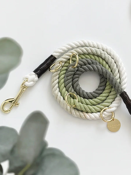 Cocopup-london-laisse-ajustable-corde-vert-pistache