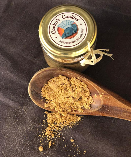 Cookas-Cookies-Friandises-naturelles-toppers-chien-chiot-chicken-dust-Poulet