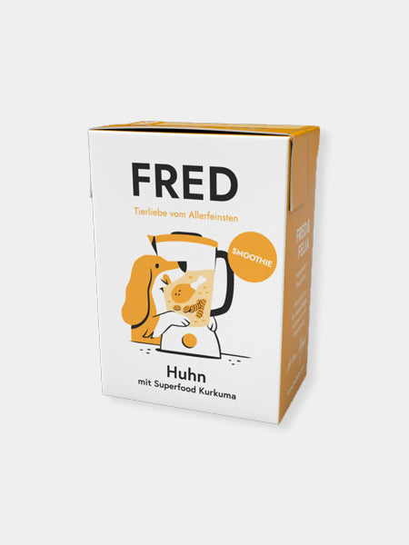 Fred-Felia-smoothie-naturelles-toppers-chien-chiot-poulet-curcuma