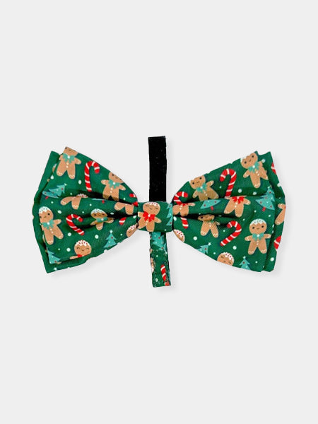 Nœud papillon pour chien - Jolly Gingerbread & Canes - FuzzYard