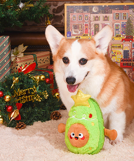 HugSmart-peluche-interactive-pour-chien-chiot-avocat-sapin-noel