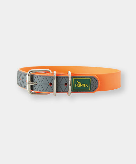 Hunter-collier-biothane-pour-chien-orange-fluo