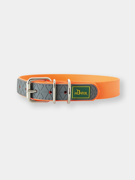 Hunter-collier-biothane-pour-chien-orange-fluo
