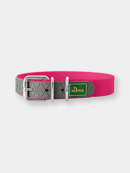 Hunter-collier-biothane-pour-chien-rose-framboise