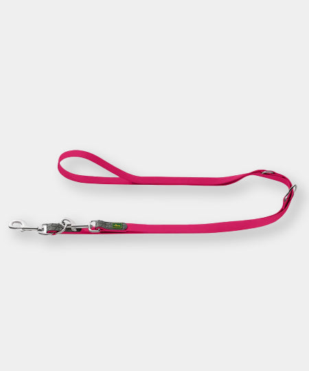 Hunter-laisse-biothane-4-positions-pour-chien-rose-framboise
