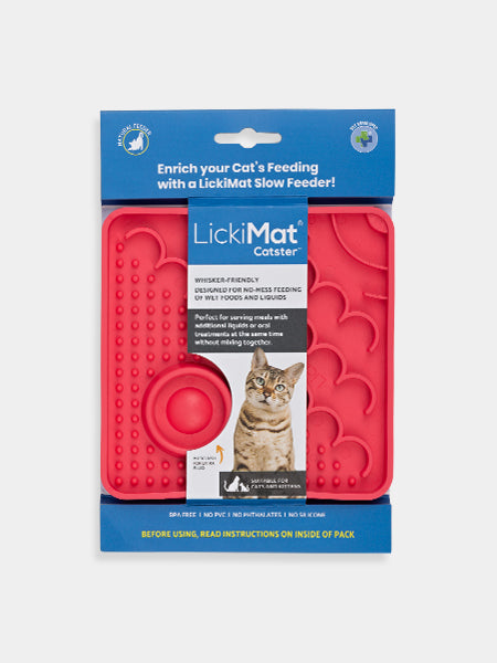 Lickimat-tapis-lechage-occupation-chat-CATSTER-rose