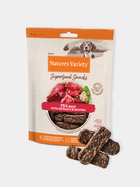       Natures-variety-friandises-pour-chien-chiot-superfood-boeuf-epinard-quinoa