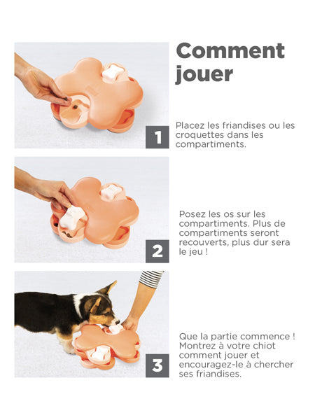 Jouet interactif / puzzle pour chiot - Puppy Tornado - Nina Ottosson - inooko