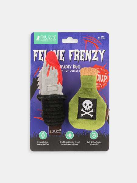 Pet-play-jouet-peluche-chat-Feline-Frenzy-Killer-Cat-Toy-Collection-Deadly-Duo