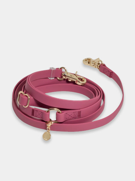 Shop-sunnytails-laisse-4-position-waterproof-pour-chien-rose-fushia
