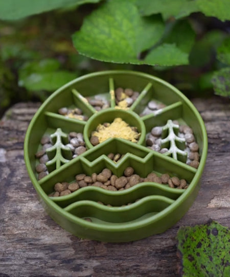 SodaPup-gamelle-interactif-pour-chien-chiot-GREAT-OUTDOORS-EBOWL-vert