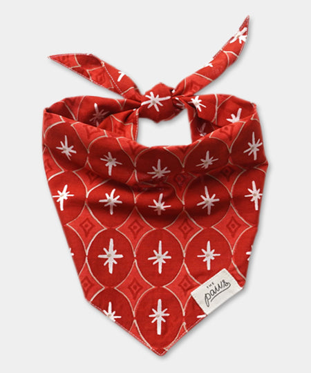The-Paws-bandana-pour-chien-Cranberry-noel