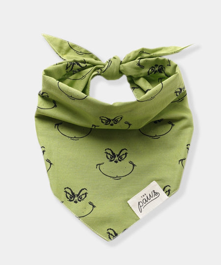 The-Paws-bandana-pour-chien-Grinch-noel