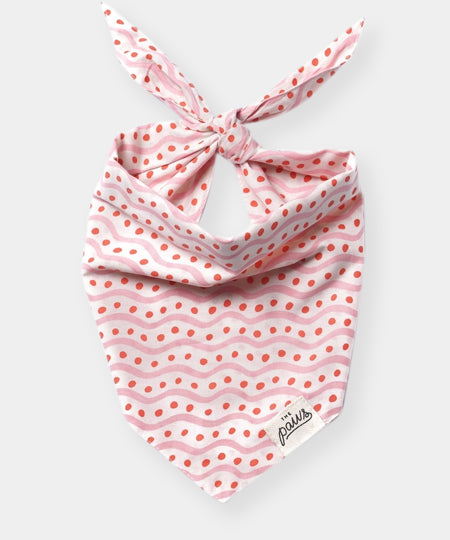 The-Paws-bandana-pour-chien-oeuf-de-paque-rose