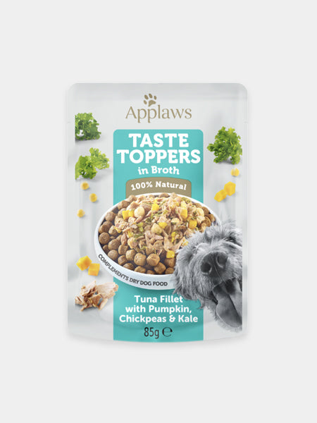 Applaws-alimentation-qualite-pour-chien-chiot-toppers-thon-citrouille-pois-chiche-kale