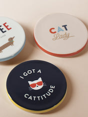 Fringe-petshop-dessous-verre-design-chien-328021-Cat-Lady-Ceramic-Coaster
