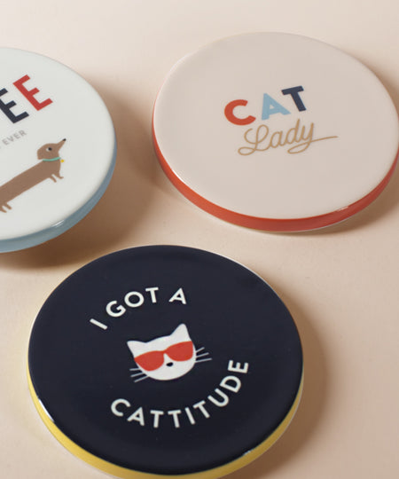 Fringe-petshop-dessous-verre-design-chien-328021-Cat-Lady-Ceramic-Coaster