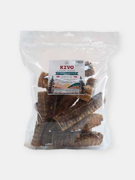 Kivo-natural-pet-food-friandises-a-macher-chien-trachee-de-boeuf