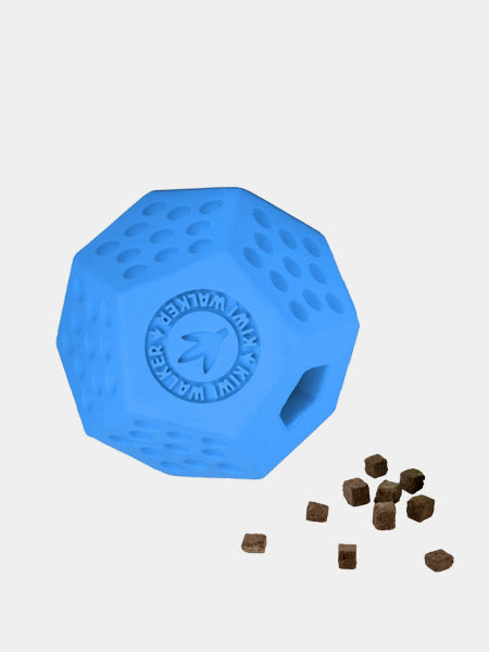 Kiwi-walker-Jouet-occupation-pour-chien-Dodecaball-bleu