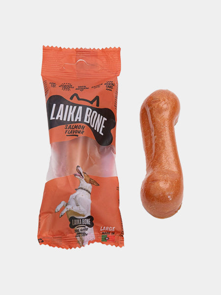 Laika-bone-friandises-a-macher-naturelles-pour-chien-saumon