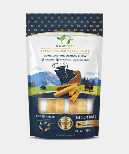 Friandises mastication pour chien barre au fromage de yak