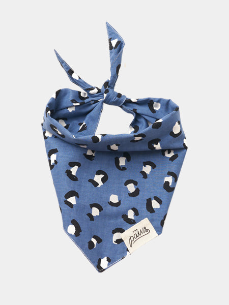 The-Paws-bandana-pour-chien-panthere-bleu