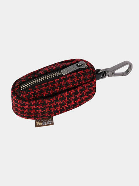 pet-play-distributeur-sac-a-crottes-tweed-noir-rouge