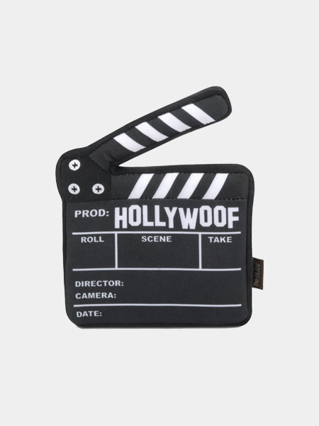pet-play-peluche-pour-chien-chiot-Hollywoof-clap-de-tournage