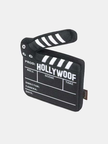 pet-play-peluche-pour-chien-chiot-Hollywoof-clap-de-tournage