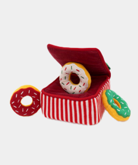 zippy-paws-peluche-pour-chien-Holiday-Burrow-Donut-Box