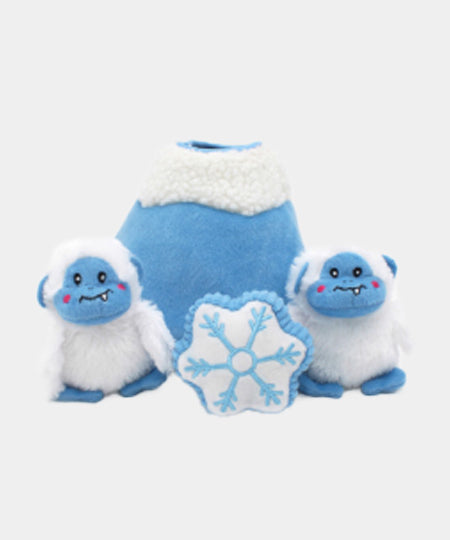 zippy-paws-peluche-pour-chien-Holiday-Burrow-Yeti-Mountain