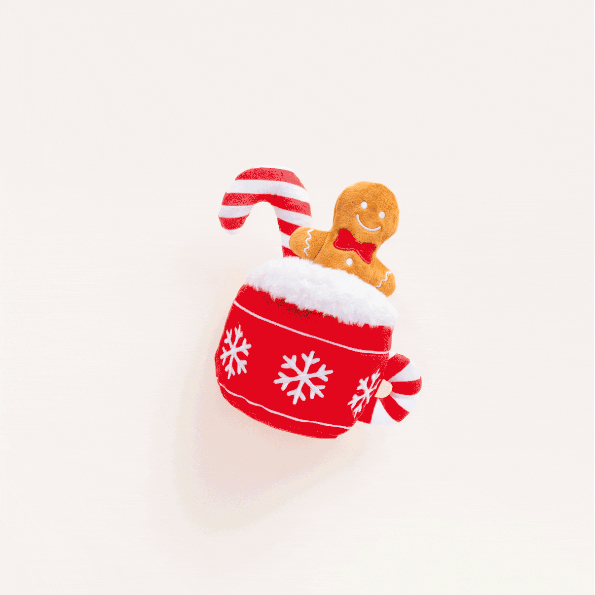 Peluche de Noël pour chien - Chocolat chaud et Pain d'épices - The Foggy Dog