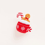 Peluche de Noël pour chien - Chocolat chaud et Pain d'épices - The Foggy Dog