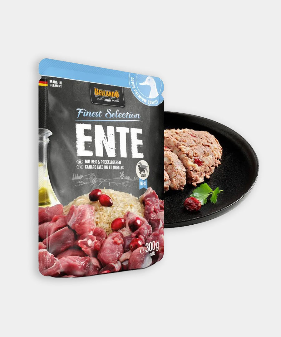 Belcando-alimentation-humide-pour-chien-pouches-canard