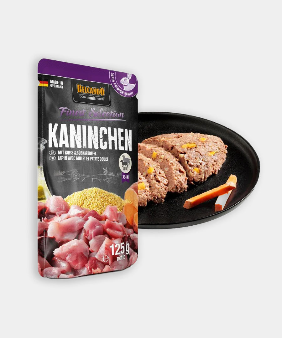 Belcando-alimentation-humide-pour-chien-pouches-lapin