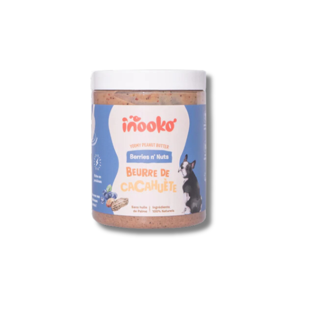 Beurre de cacahuète pour chien à la myrtille