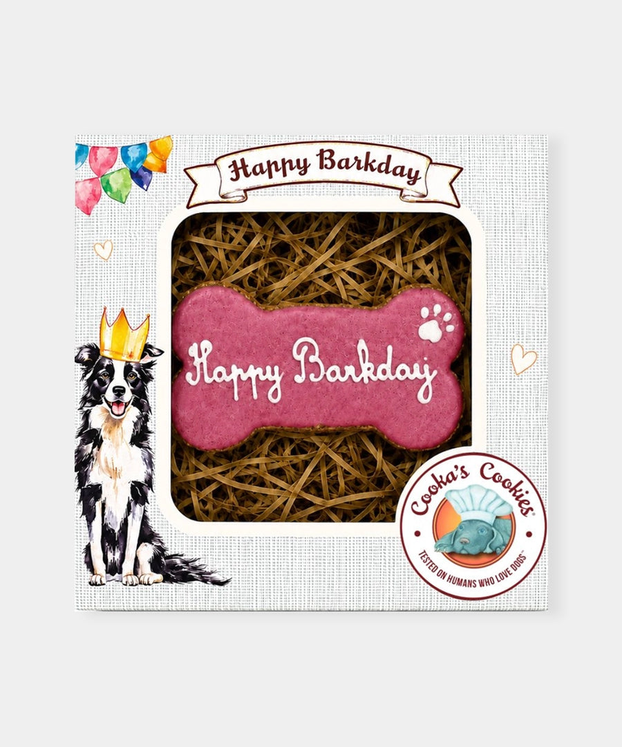 Cookas-Cookies-Friandises-naturelles-saines-chien-chiot-Happy-Barkday-rose