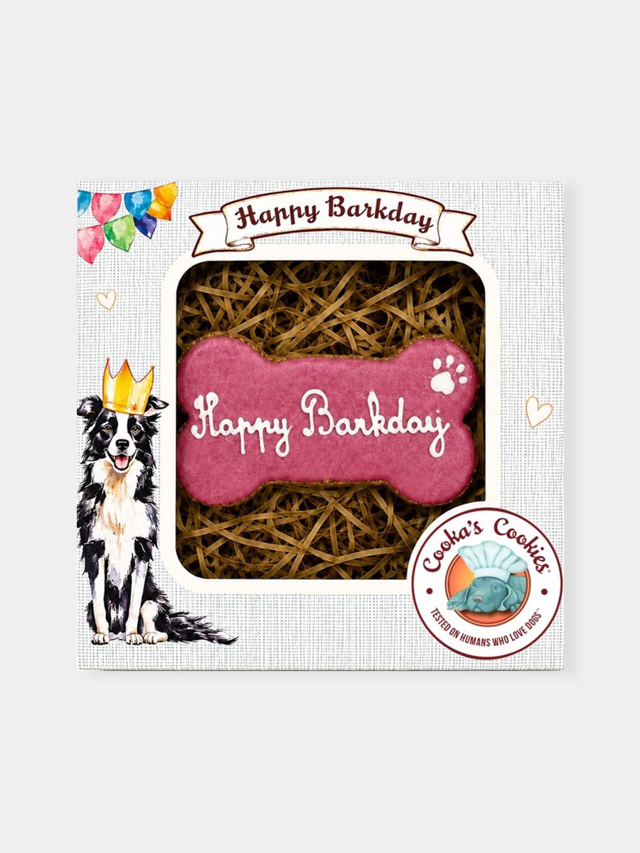 Cookas-Cookies-Friandises-naturelles-saines-chien-chiot-Happy-Barkday-rose
