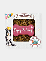 Cookas-Cookies-Friandises-naturelles-saines-chien-chiot-Happy-Barkday-rose