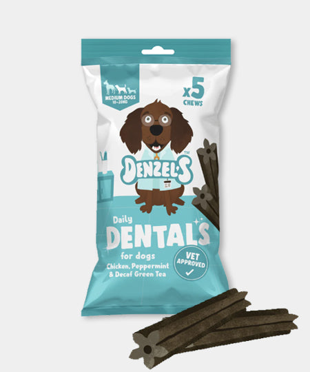    Denzel-friandises-naturelles-stick-dentaire-poulet-menthe-pour-moyen-chien