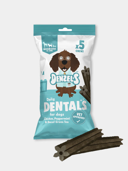    Denzel-friandises-naturelles-stick-dentaire-poulet-menthe-pour-moyen-chien