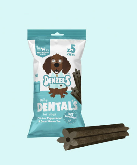    Denzel-friandises-naturelles-stick-dentaire-poulet-menthe-pour-moyen-chien