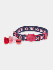 Ferribiella-collier-chat-chaton-anti-etranglement-boheme-bleu-rose