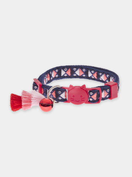 Ferribiella-collier-chat-chaton-anti-etranglement-boheme-bleu-rose